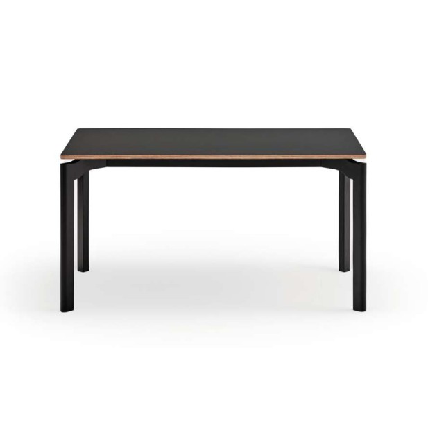 Mesa NICOLA 140x80 cm de Comedor, Madera / HPL Negro - Teulat. Vackart