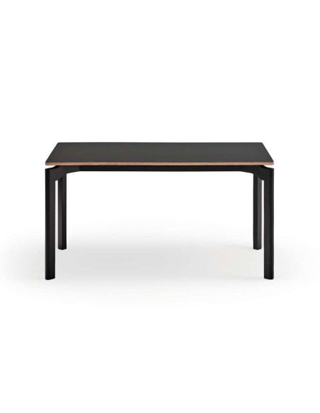 Mesa NICOLA 140x80 cm de Comedor, Madera / HPL Negro - Teulat. Vackart