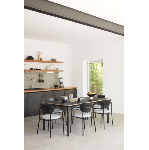 Mesa NICOLA 180x90 cm de Comedor, Madera / HPL Negro - Teulat. Vackart 2