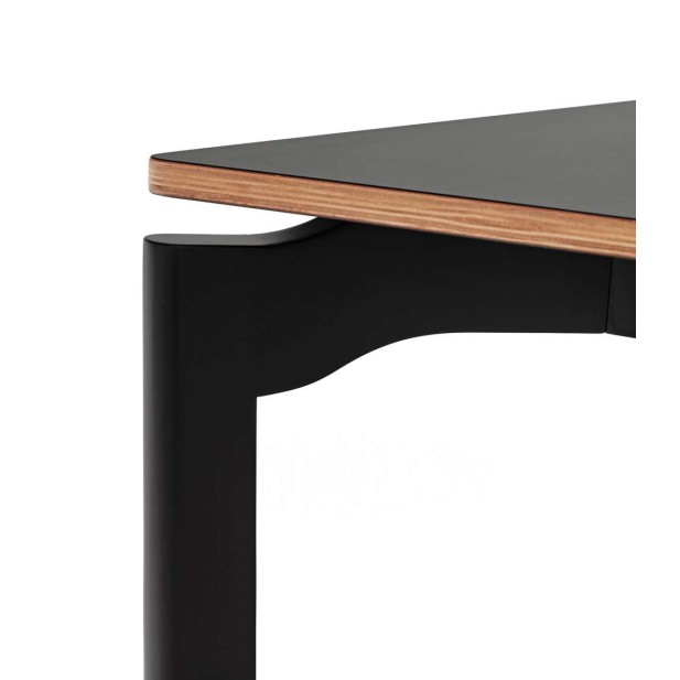 Mesa NICOLA 180x90 cm de Comedor, Madera / HPL Negro - Teulat. Vackart