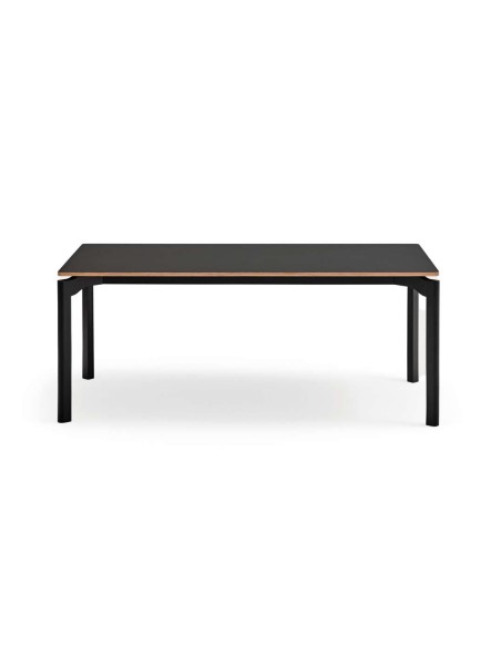 Mesa NICOLA 180x90 cm de Comedor, Madera / HPL Negro - Teulat. Vackart