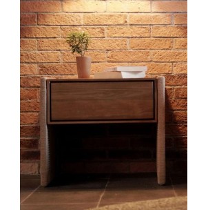 Mesita de Noche TAROK, Teca Reciclada / Cuerda Natural - Dareels. Vackart 2