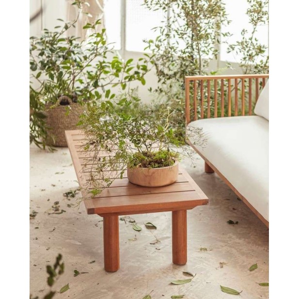 Mesa de Centro Exterior TOPRAK 150, Teca Reciclada - Dareels. Vackart