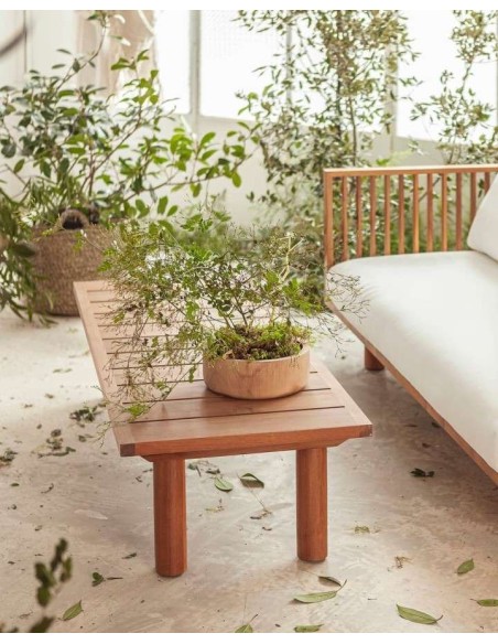 Mesa de Centro Exterior TOPRAK 150, Teca Reciclada - Dareels. Vackart