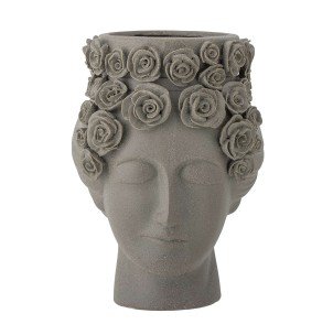Florero AKIRA, Cerámica Gris - Bloomingville. Vackart ilumina tus espacios con las más exclusivas lámparas de diseño nórdico de Bloomingville.