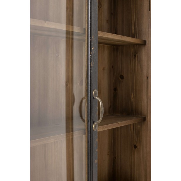 Vitrina HAZEM, Madera Negra / Cristal - Bloomingville. Vackart