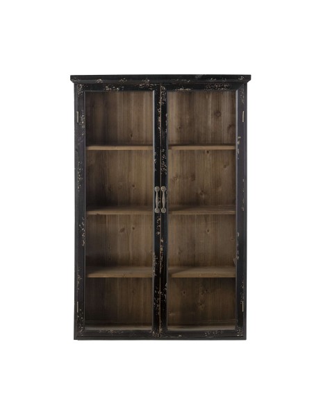 Vitrina HAZEM, Madera Negra / Cristal - Bloomingville. Vackart