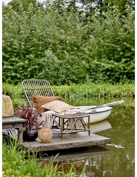 Tumbona DIONE, Metal / Rafia Marrón - Bloomingville. Vackart