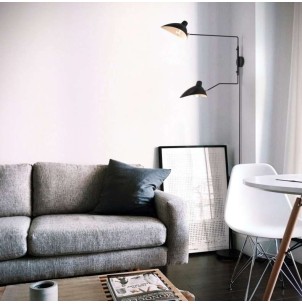 Lámpara Molle 2 Brazos Negro Inspiración, Aplique de Pared 2