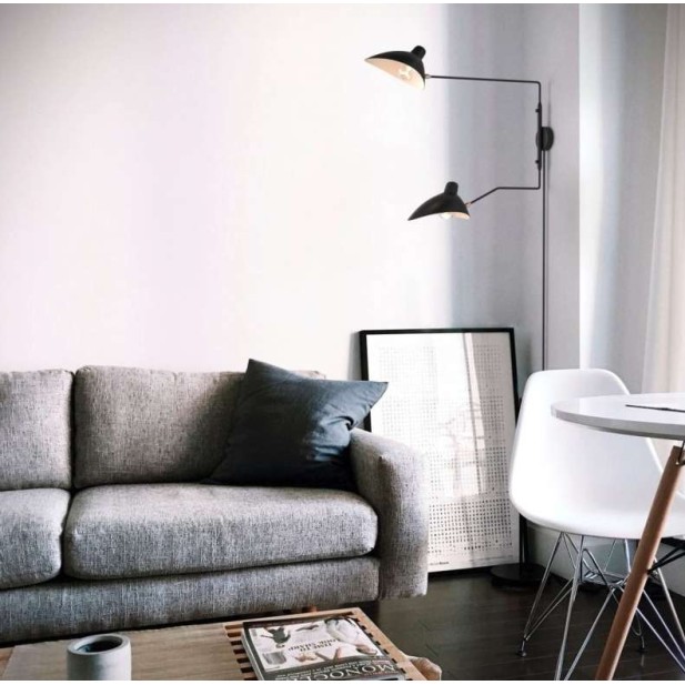 Lámpara Molle 2 Brazos Negro Inspiración, Aplique de Pared