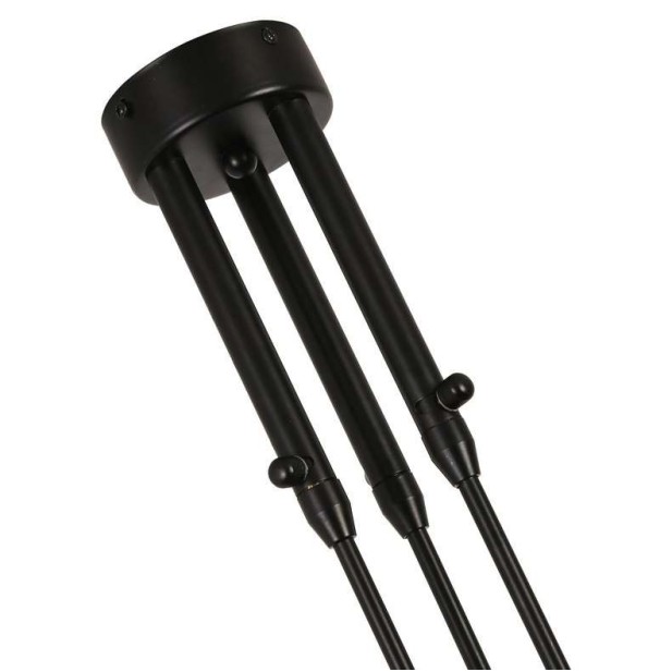 Lámpara Molle 3 Brazos Negro Inspiración, de Techo