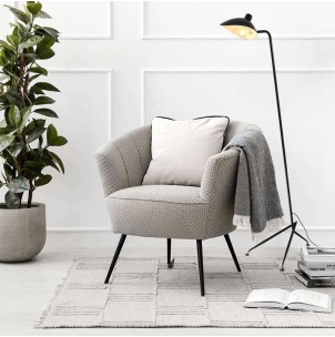 Lámpara de Pie ONE ARM MFL-1 Inspiración, Aluminio Negro. Vackart 2