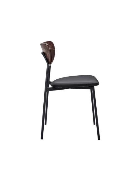 Silla MUST, Madera Natural / Metal / Piel Sintética - House Doctor. Vackart