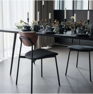 Set 2 sillas MUST, Madera Natural / Metal / Piel Sinté - House Doctor 2