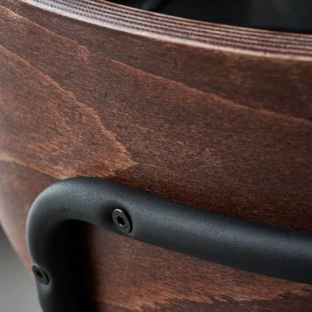 Silla MUST, Madera Natural / Metal / Piel Sintética - House Doctor. Vackart