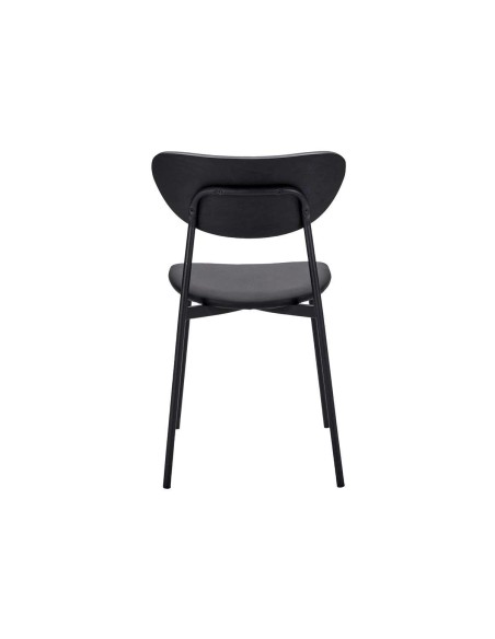 Silla MUST, Madera Negro / Metal / Piel Sintética - House Doctor. Vackart