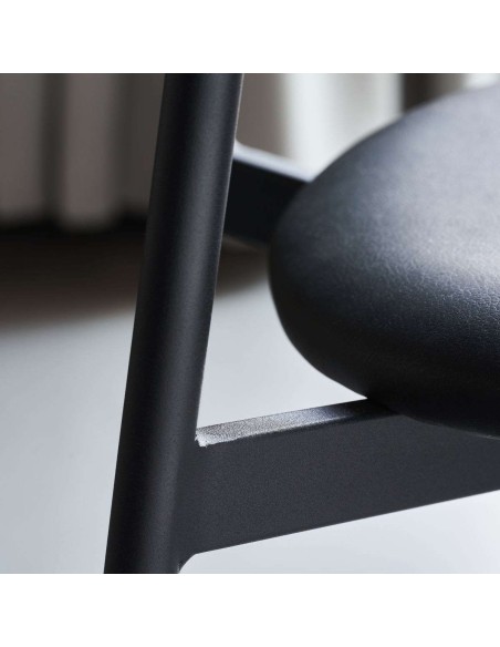 Silla MUST, Madera Negro / Metal / Piel Sintética - House Doctor. Vackart
