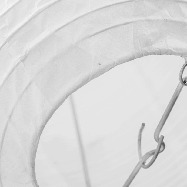 Pantalla para Lámpara RICA Ø70x46 cm, Papel Blanco / Metal - House Doctor. Vackart