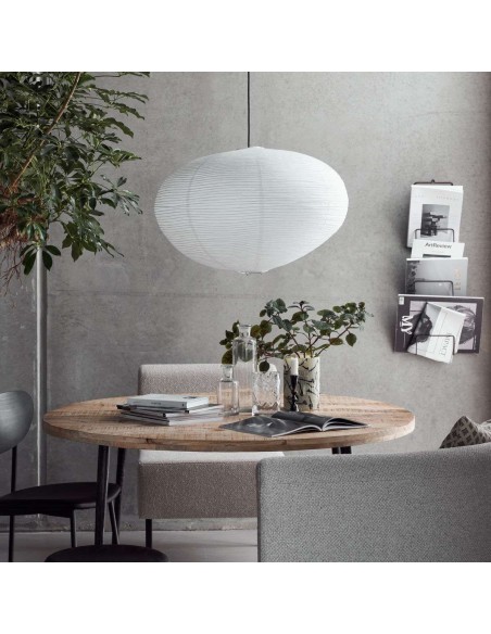 Pantalla para Lámpara RICA Ø70x46 cm, Papel Blanco / Metal - House Doctor. Vackart