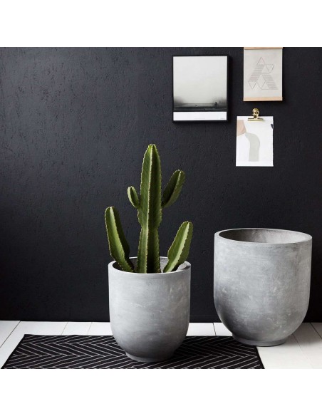 Set 2 Macetas GARD, Arcilla Gris - House Doctor. Vackart