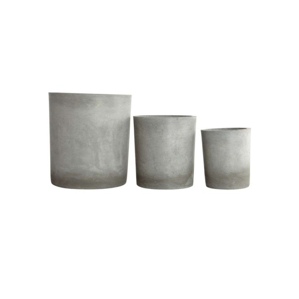Set 3 Macetas AVE, Cemento Gris - House Doctor. Vackart