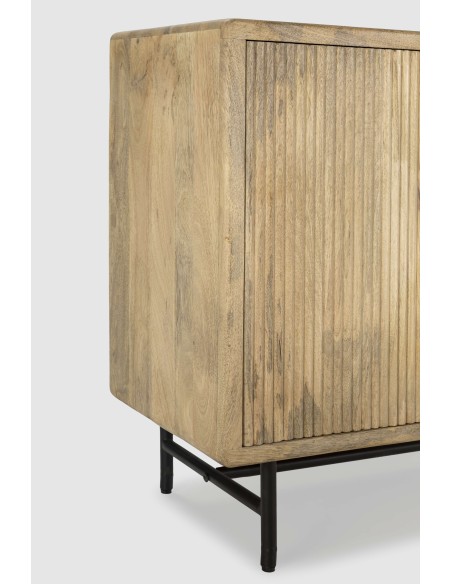 Aparador WAVY 150 cm, Mango Natural / Metal. Vackart