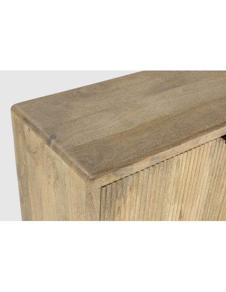 Aparador WAVY 190 cm, Mango Natural / Metal. Vackart