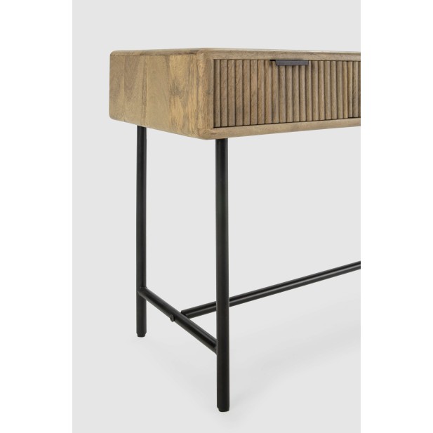 Consola WAVY 100 cm, Mango Natural / Metal. Vackart