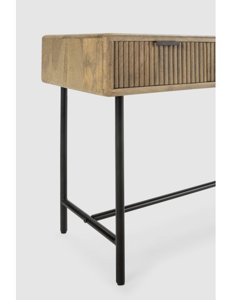 Consola WAVY 100 cm, Mango Natural / Metal. Vackart