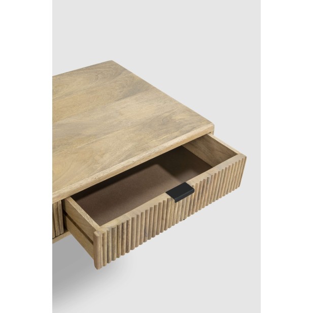 Mesa de Centro WAVY 120 cm, Mango Natural / Metal. Vackart