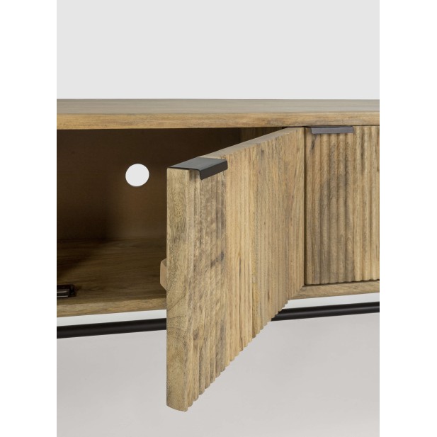 Mueble de TV WAVY 145 cm, Mango Natural / Metal. Vackart