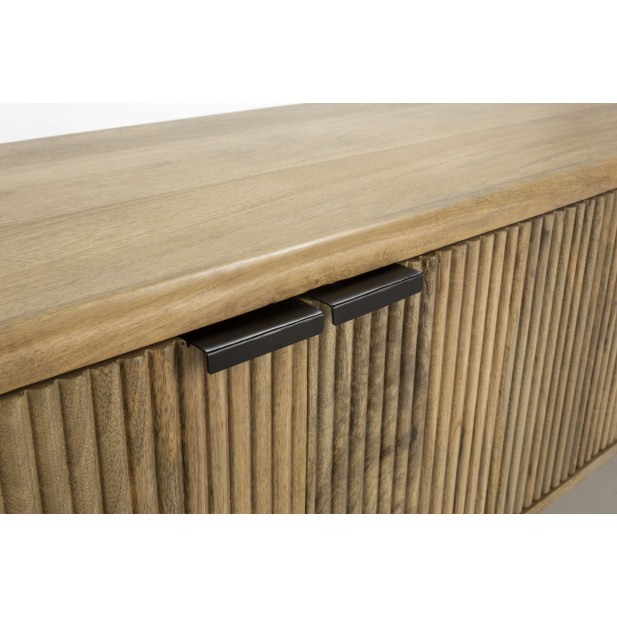 Mueble de TV WAVY 145 cm, Mango Natural / Metal. Vackart