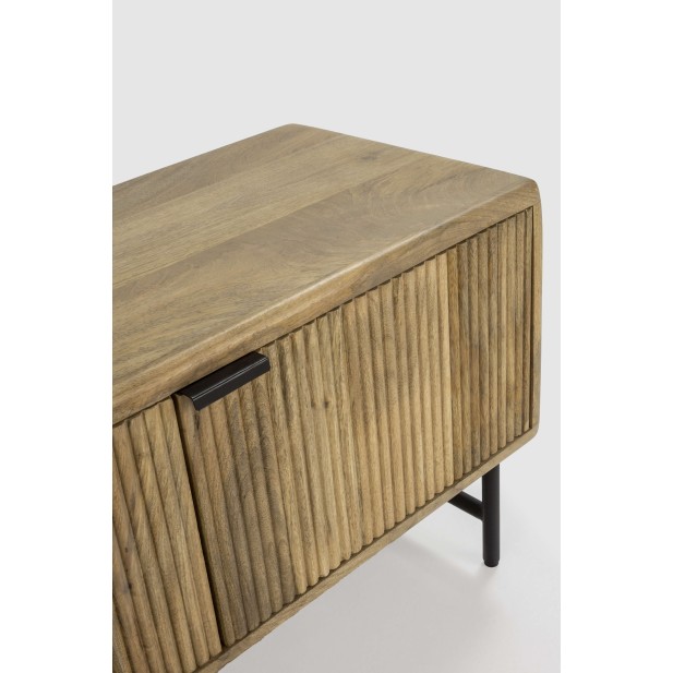 Mueble de TV WAVY 190 cm, Mango Natural / Metal. Vackart