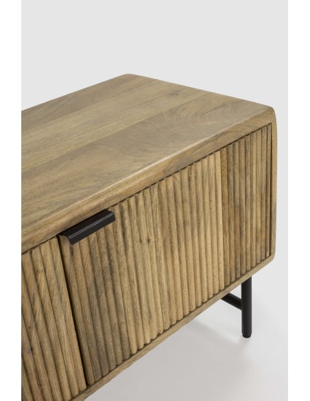 Mueble de TV WAVY 190 cm, Mango Natural / Metal. Vackart