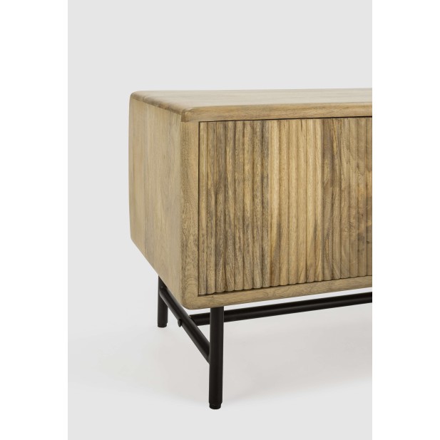 Mueble de TV WAVY 190 cm, Mango Natural / Metal. Vackart