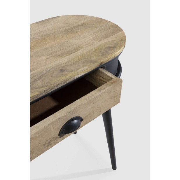 Consola VALL, Mango Natural / Metal. Vackart