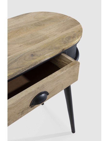 Consola VALL, Mango Natural / Metal. Vackart