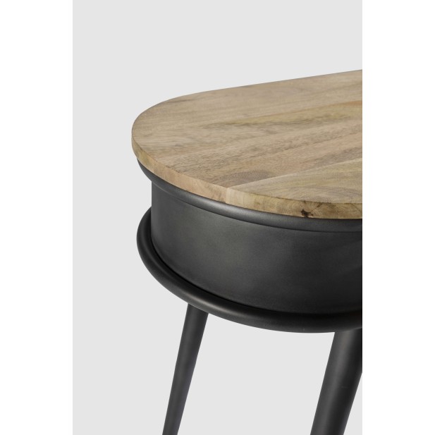 Consola VALL, Mango Natural / Metal. Vackart