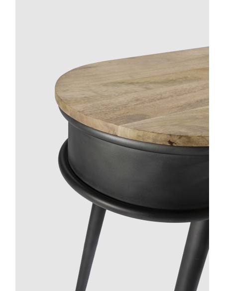 Consola VALL, Mango Natural / Metal. Vackart