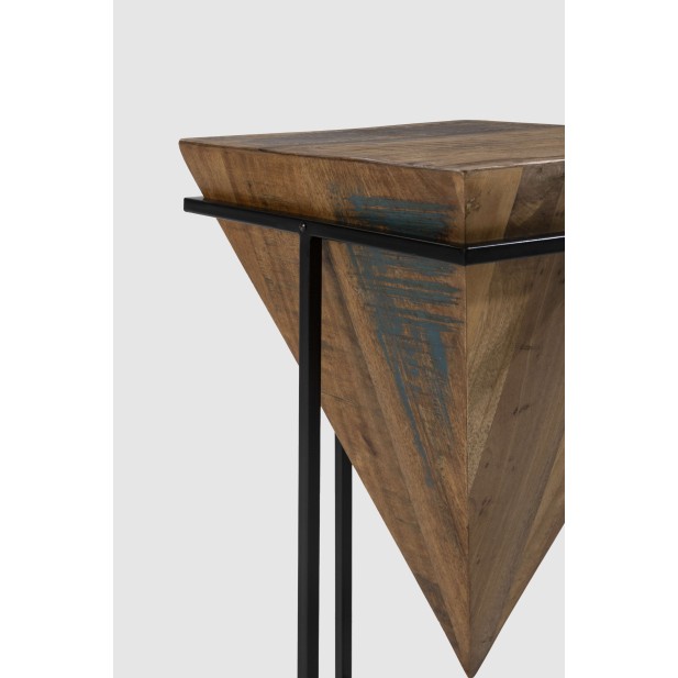 Mesa Auxiliar SPEJL 68 cm Alto, Madera Natural / Metal. Vackart