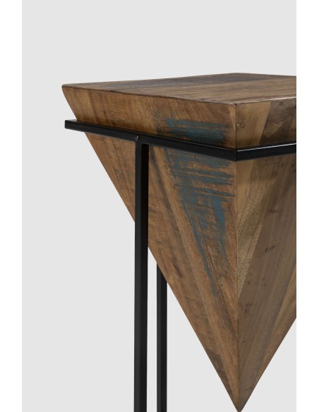 Mesa Auxiliar SPEJL 68 cm Alto, Madera Natural / Metal. Vackart