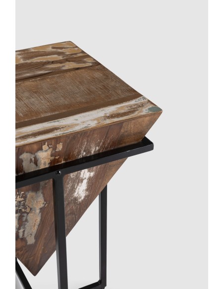 Mesa Auxiliar SPEJL 56 cm Alto, Madera Natural / Metal. Vackart