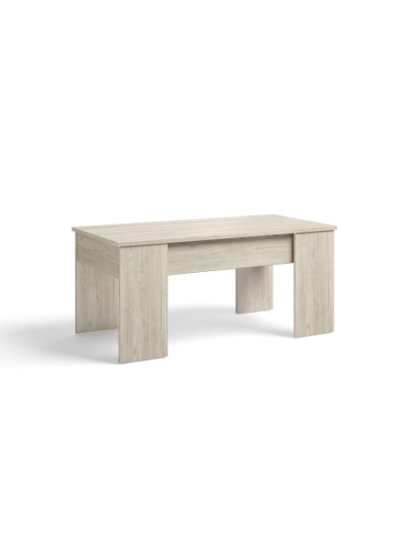Mesa de Centro Elevable OPP, Melamina Natural Claro. Vackart
