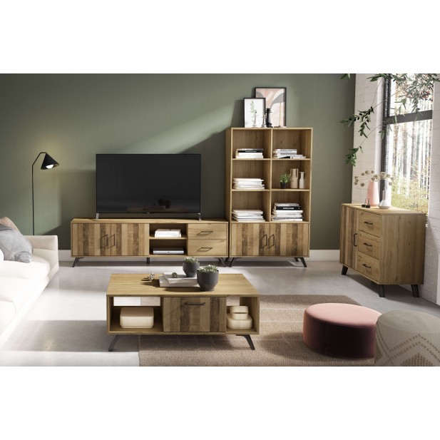 Mesa de Centro KONTRAST, Melamina / Serigrafía Natural. Vackart