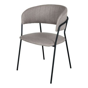 Silla DAMES TOPO, Metal Negro / Textil - Vackart. Las modernas y exclusivas sillas de diseño nórdico en Vackart, tu tienda de diseño online.
