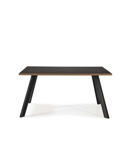 Mesa SLAP 160x90 cm de Comedor, Melamina Negra / Metal. Vackart