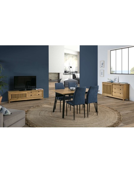 Mueble TV OPLYST, Madera Natural. Vackart