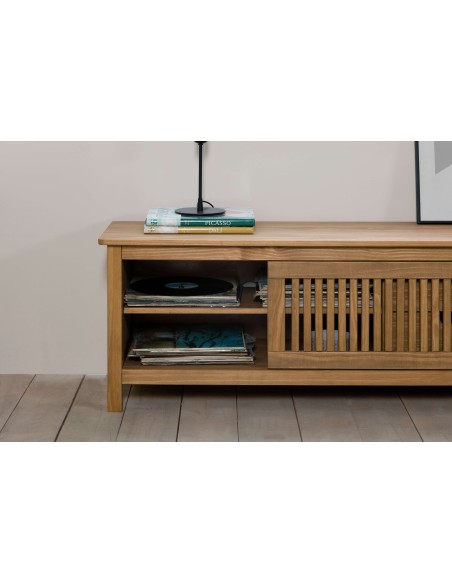 Mueble TV OPLYST, Madera Natural. Vackart