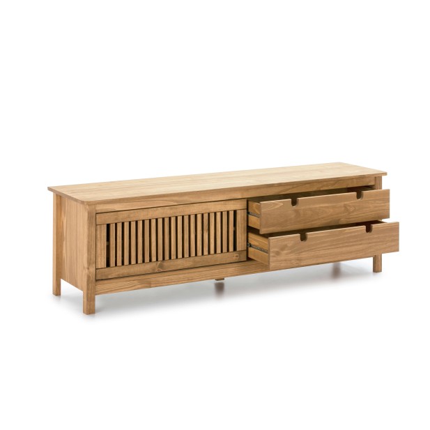 Mueble TV OPLYST, Madera Natural. Vackart