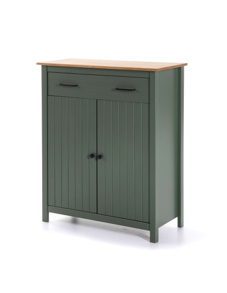 Aparador KOSV 90x110 cm, Madera Verde / Natural. Vackart
